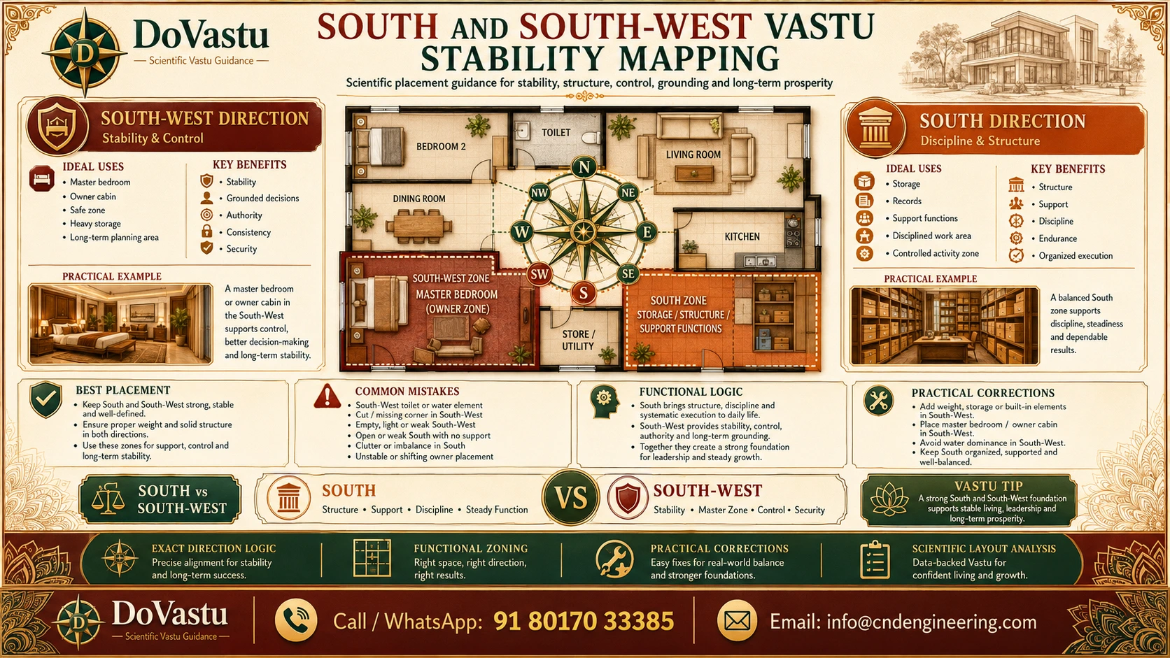 South and South-West Vastu stability mapping