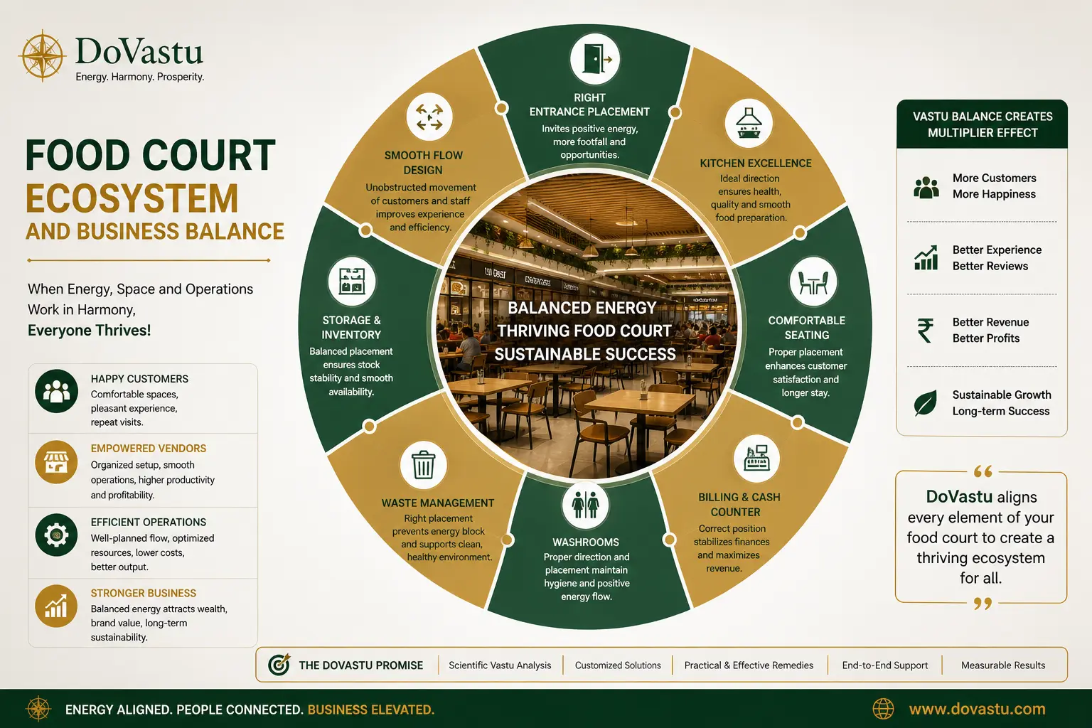 Vastu principles for thriving food courts and dining spaces